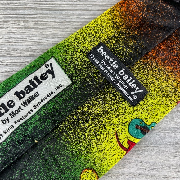 Beetle Bailey Cartoon Tie,By Mort Walker King Features Syndicate Necktie Vintage - Picture 15 of 16